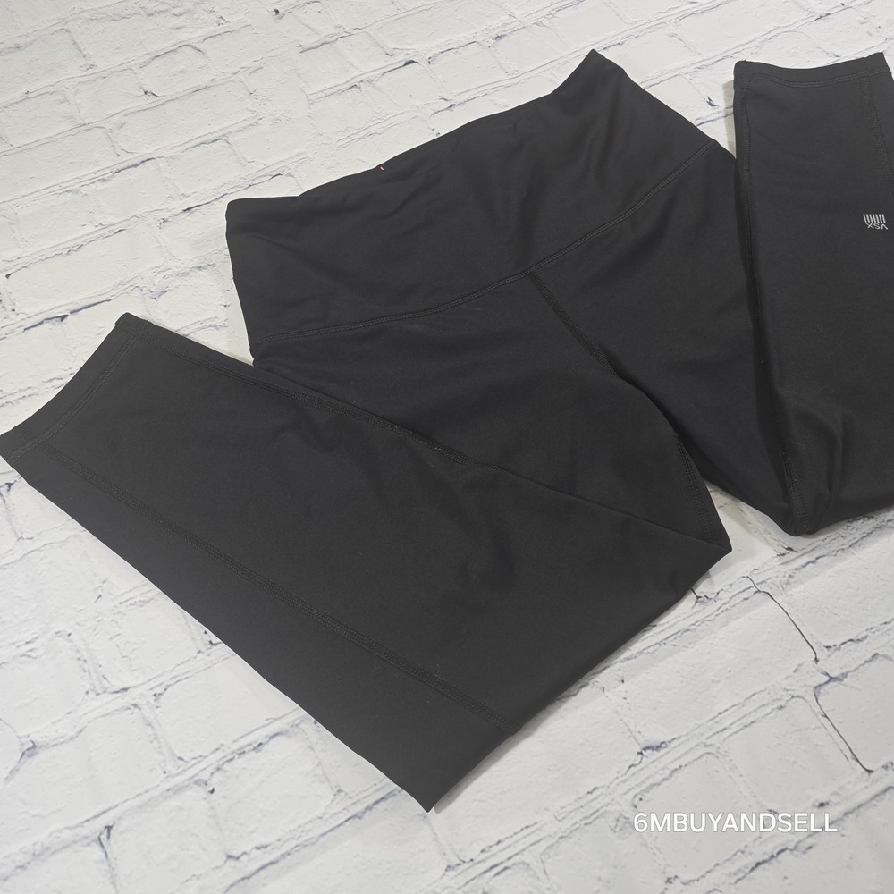 Victorias Secret VSX Sport Leggings Med Black High Rise Cropped Athletic Pants - Picture 9 of 9